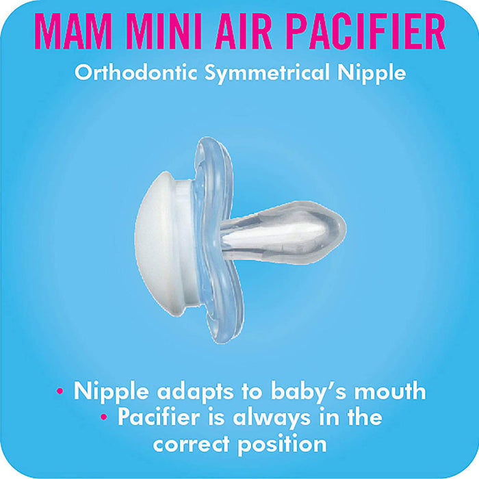 MAM Mini Air 2-Pack Pacifiers - Girl (0-6 Months)