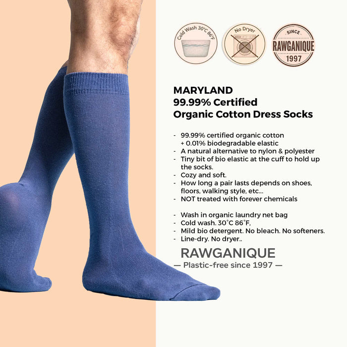certified organic cotton dress socks polyester-free