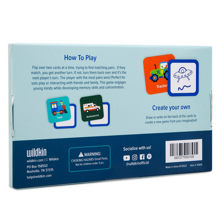 Memory Matching Game 36 pc - Transportation Edition - 18 pairs