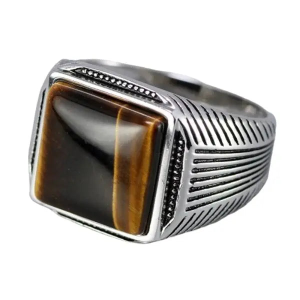 Men Tiger Eye Ring Tiger-Universe