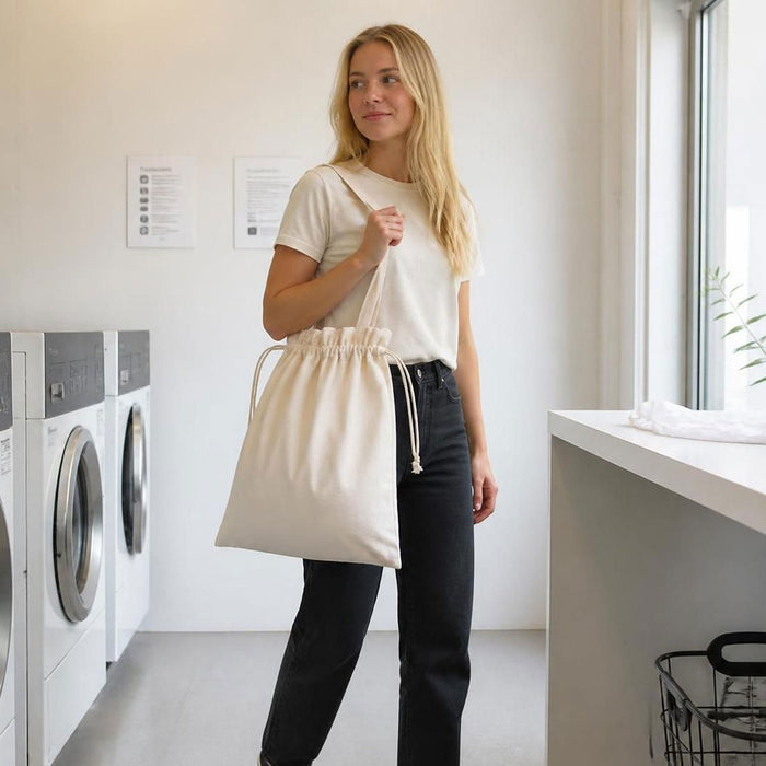 100% certified organic cotton laundry bag plastic-free