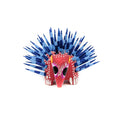 Mini Porcupine Blue Quills and Red Body