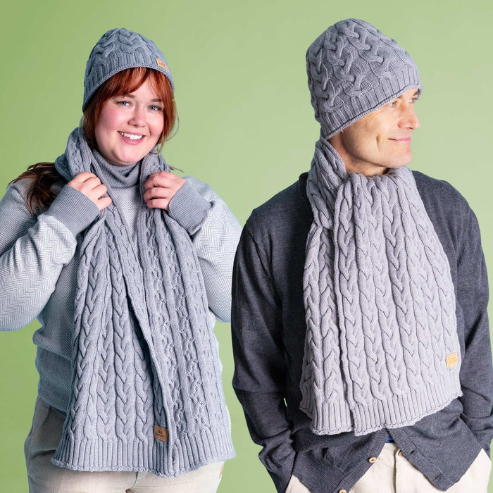 100% organic merino scarf polyester-free