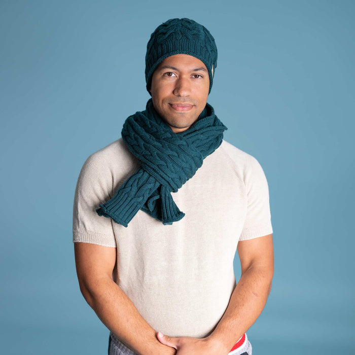 Plastic-free organic  Merino scarf biodegradable
