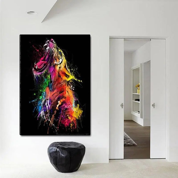 MODERN ART TIGER PAINTING Tiger-Universe