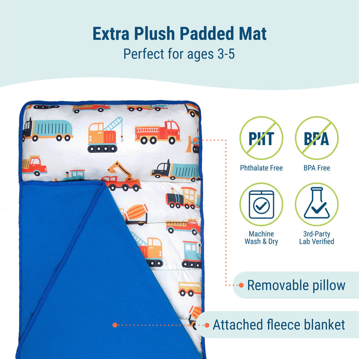 Modern Construction Microfiber Toddler Nap Mat