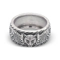 MYTHOLOGICAL MENS SILVER TIGER RING Tiger-Universe