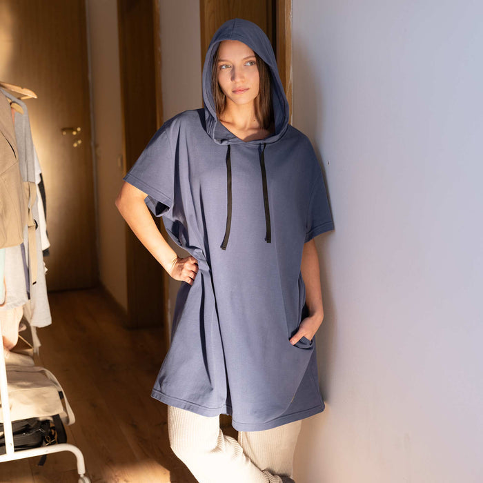 organic cotton tunic hoodie