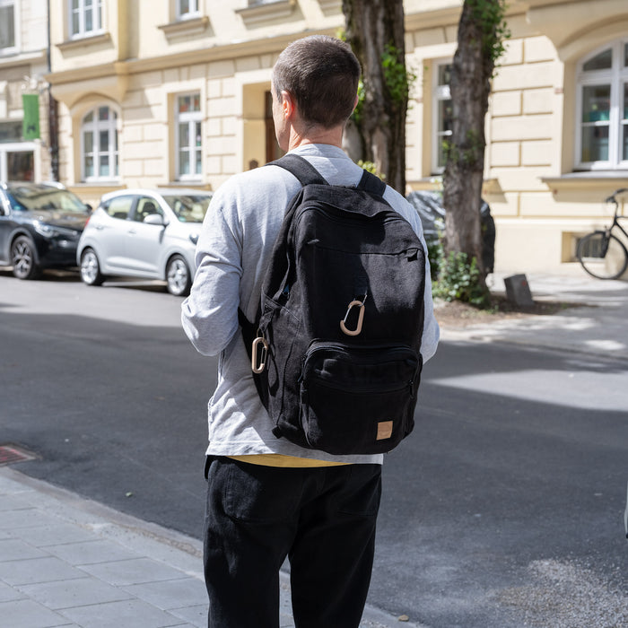 Organic hemp backpack