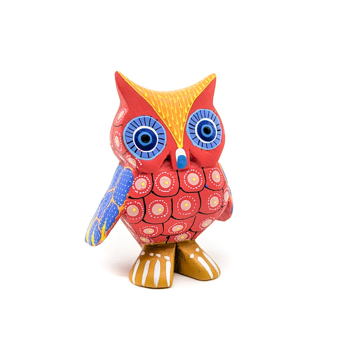 Orange and Red Owl with Dots