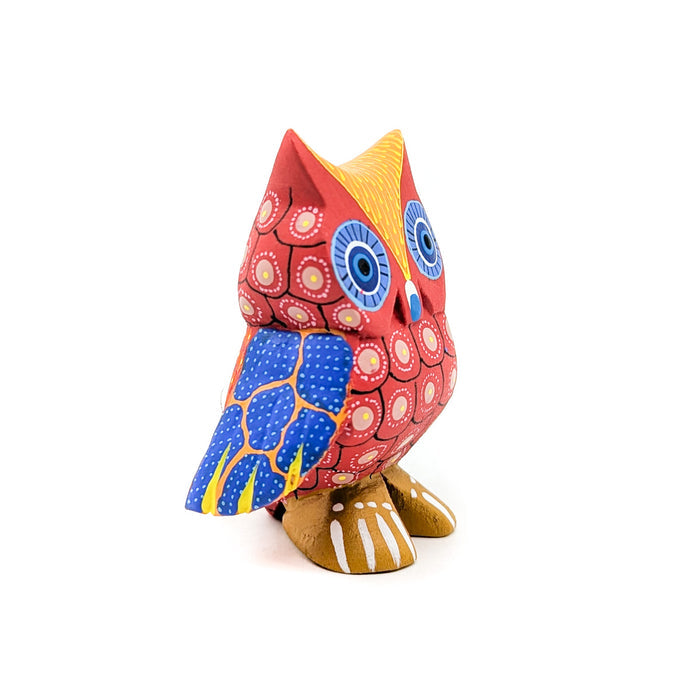 Orange and Red Owl with Dots