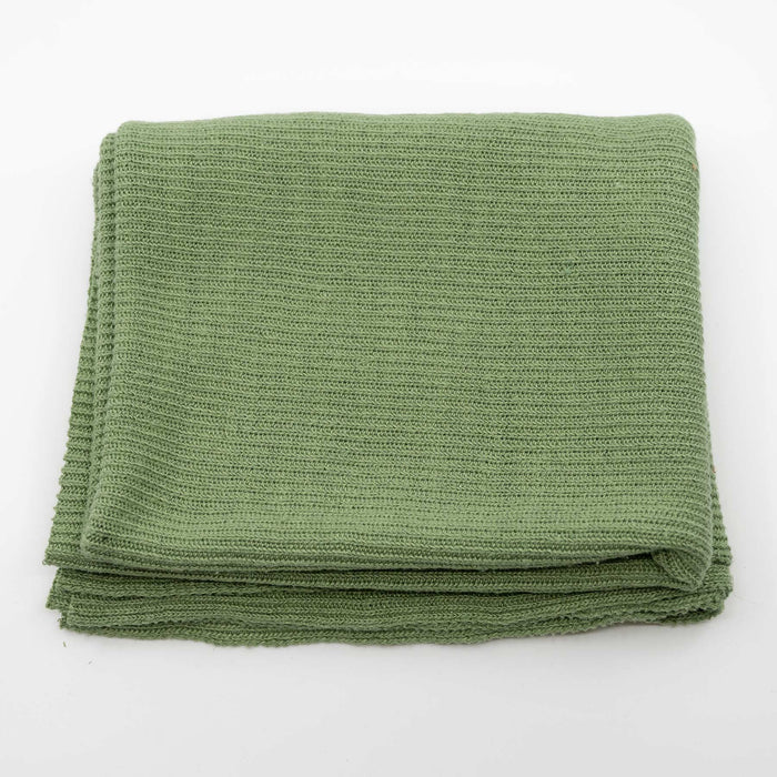 Organic Hemp Ribbed Knit Fabric By The Yard (Sweater Weight) (WOODLAND)