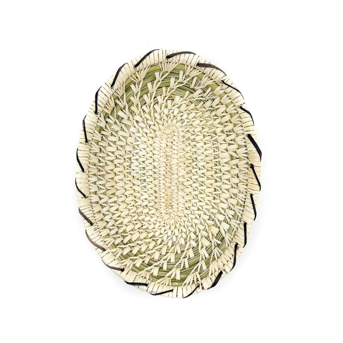 Oval Split Stick Basket with Devil's Claw Trim