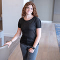 100% organic hemp knit blouse