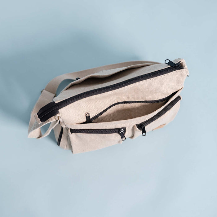 100% organic linen laptop bag