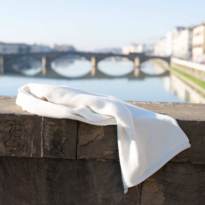 plastic-free 100% organic merino wool scarf