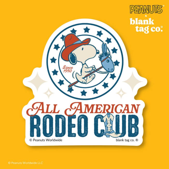 Peanuts® Waterproof Sticker - All American Rodeo Club