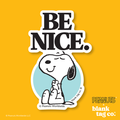 Peanuts® Waterproof Sticker - Be Nice
