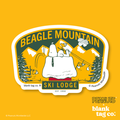 Peanuts® Waterproof Sticker - Beagle Mountain Ski Lodge