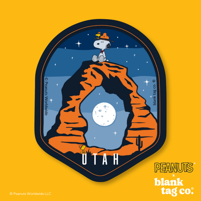 Peanuts® Waterproof Sticker - Beagle Scout Utah