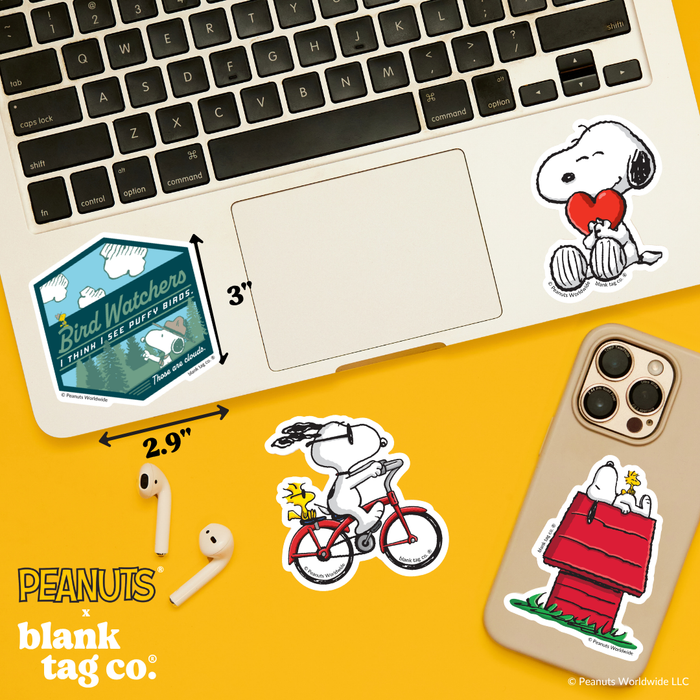 Peanuts® Waterproof Sticker - Bird Watchers Badge