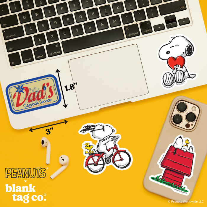 Peanuts® Waterproof Sticker - Dad's Carpool Service