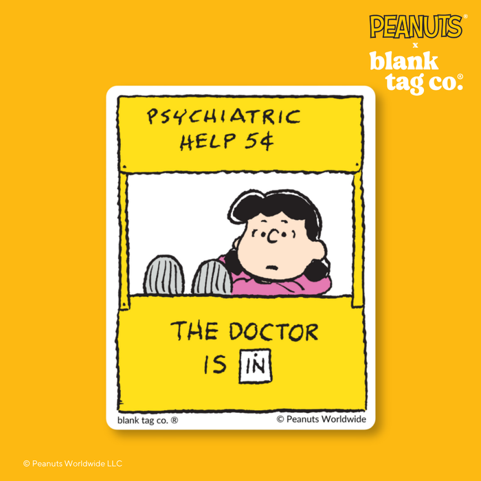 Peanuts® Waterproof Sticker - Doctor Is In