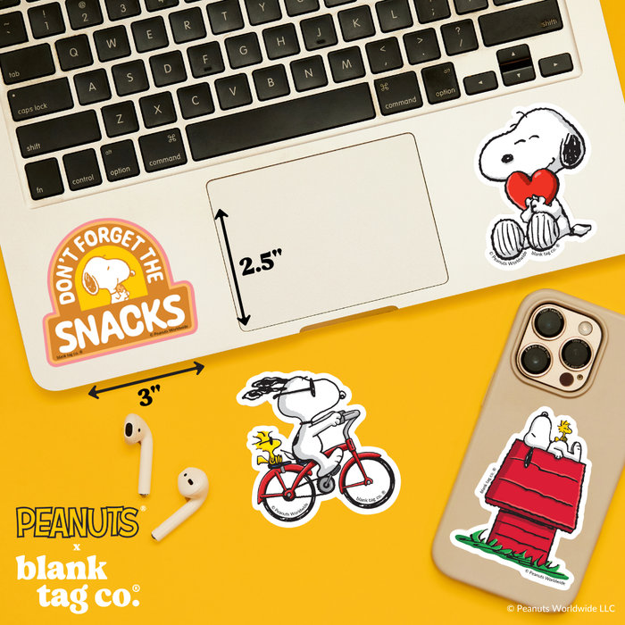 Peanuts® Waterproof Sticker - Don't Forget The Snacks