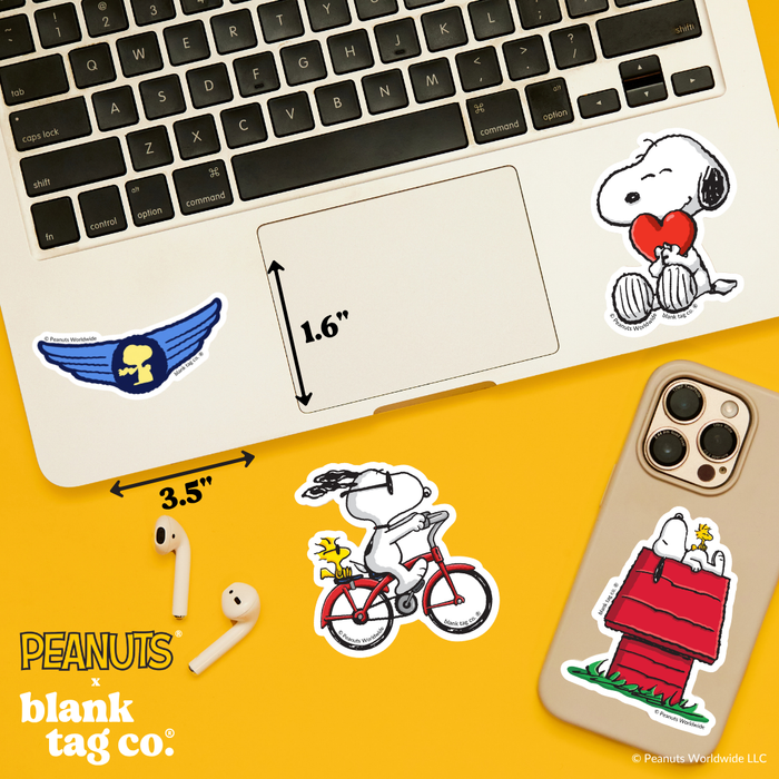 Peanuts® Waterproof Sticker - Flying Ace Silhoutte Badge