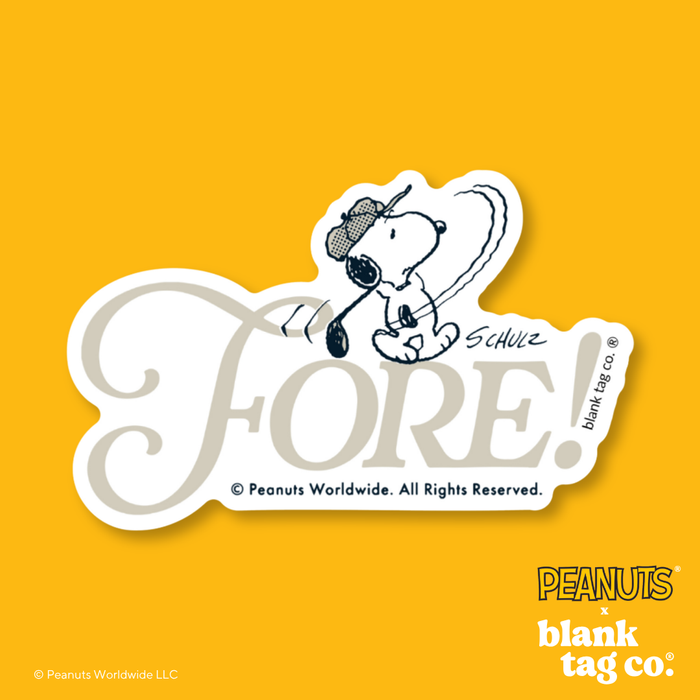 Peanuts® Waterproof Sticker - Fore!