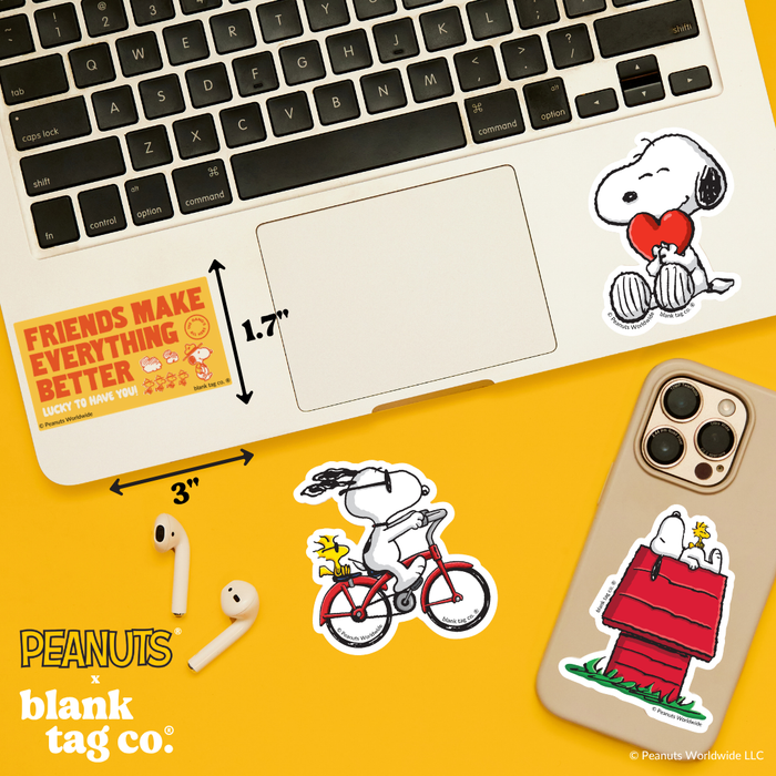 Peanuts® Waterproof Sticker - Friends Make Everything Better