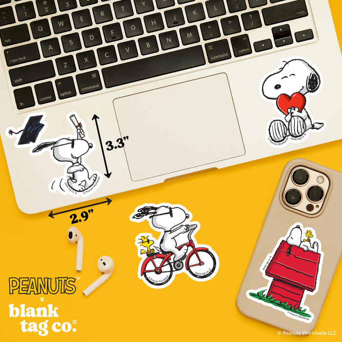 Peanuts® Waterproof Sticker - Graduating Snoopy