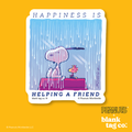 Peanuts® Waterproof Sticker - Happiness Is Helping A Friend