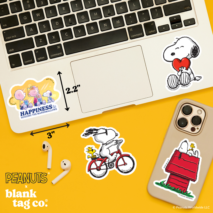 Peanuts® Waterproof Sticker - Happiness Is Hogging The Marshmallows