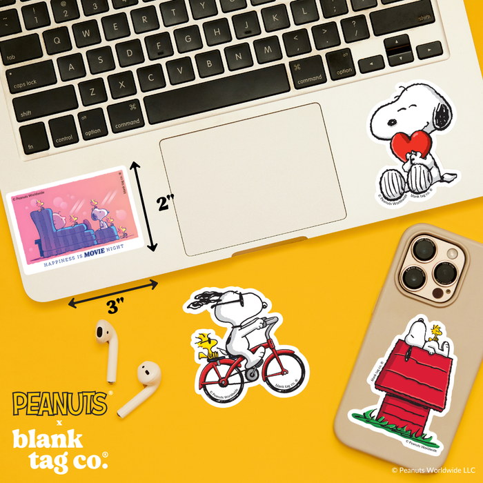 Peanuts® Waterproof Sticker - Happiness Is Movie Night