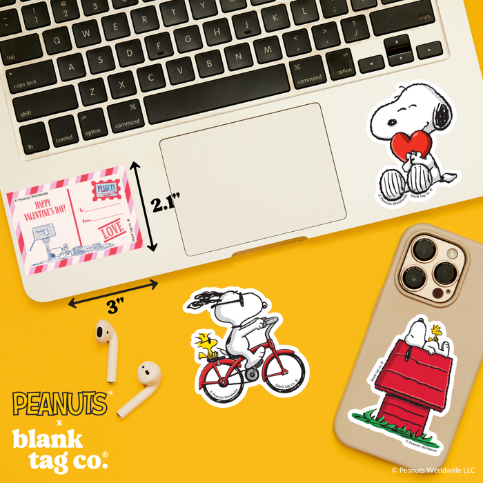 Peanuts® Waterproof Sticker - Happy Valentine's Day