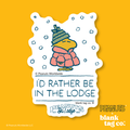 Peanuts® Waterproof Sticker - I'd Rather Be In The Lodge
