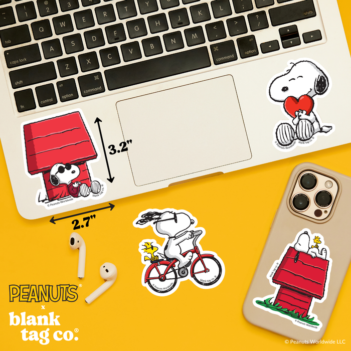 Peanuts® Waterproof Sticker - Joe Cool On A Doghouse
