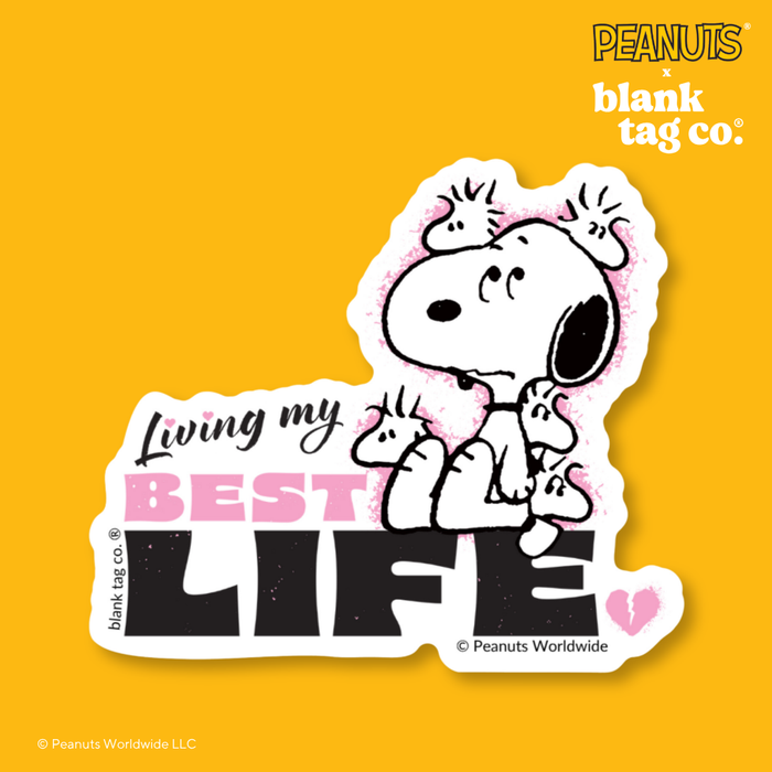 Peanuts® Waterproof Sticker - Living My Best Life