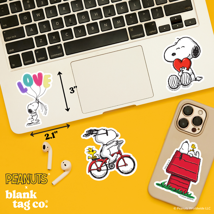 Peanuts® Waterproof Sticker - Love Balloons