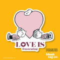 Peanuts® Waterproof Sticker - Love Is Frustrating
