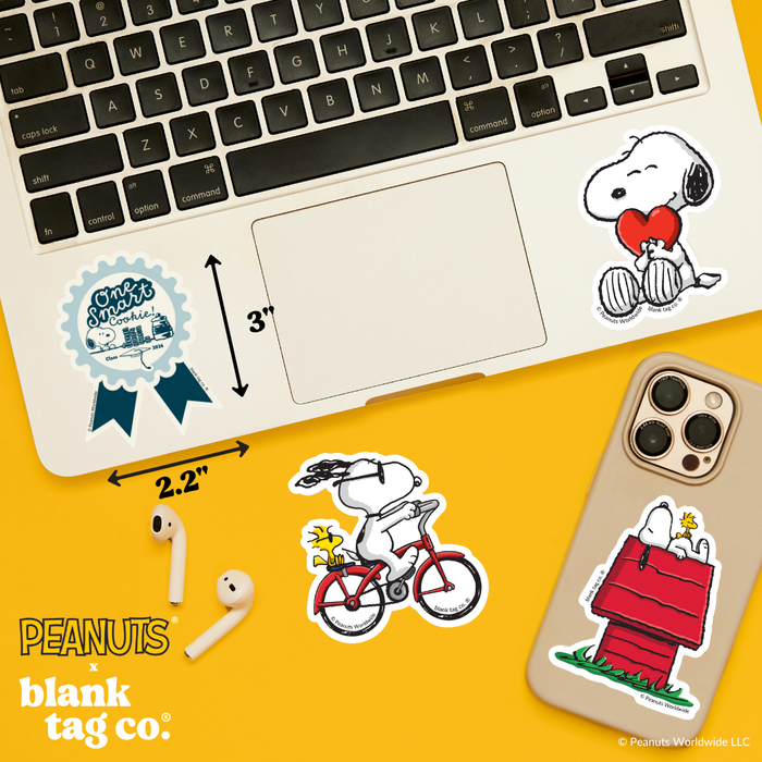 Peanuts® Waterproof Sticker - One Smart Cookie Badge