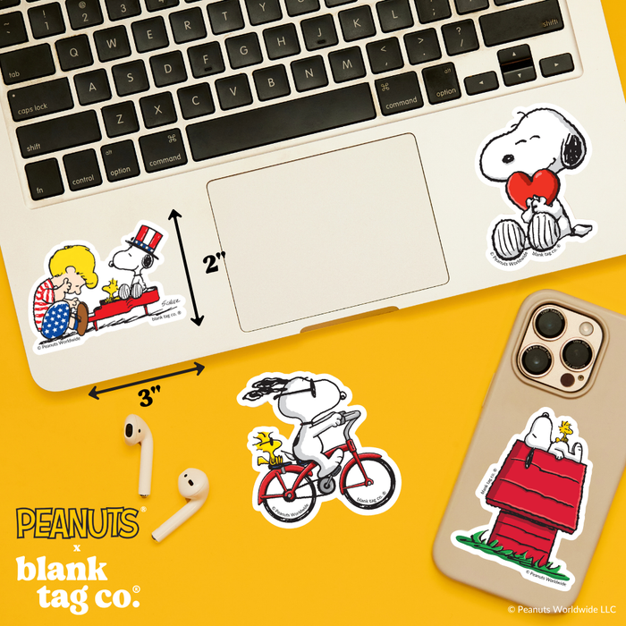 Peanuts® Waterproof Sticker - Patriotic Schroeder Playing The Piano