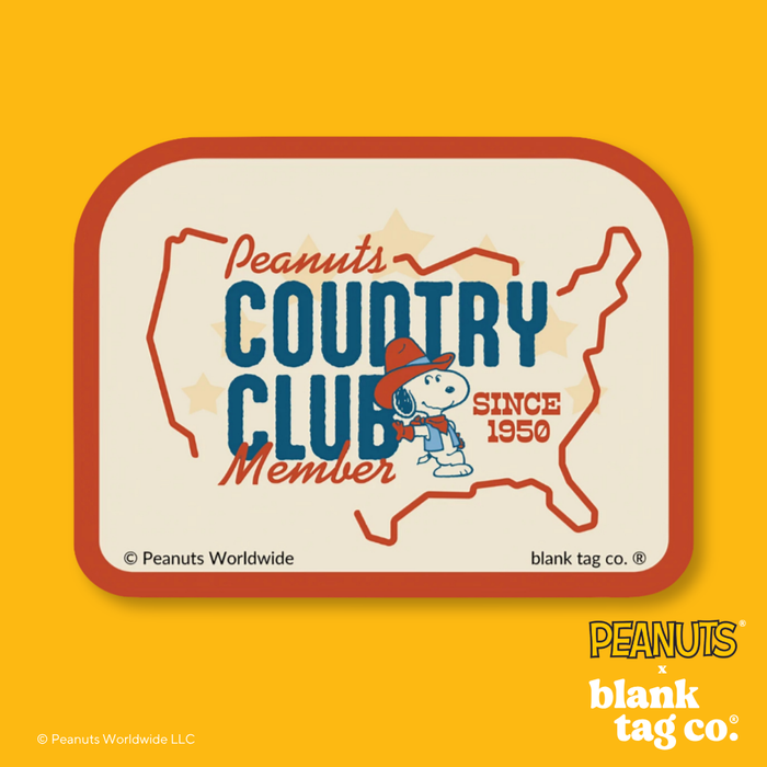 Peanuts® Waterproof Sticker - Peanuts Country Club Member
