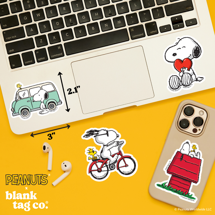 Peanuts® Waterproof Sticker - Road Tripping Snoopy and Woodstock