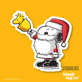 Peanuts® Waterproof Sticker - Santa Snoopy