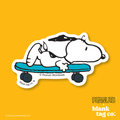Peanuts® Waterproof Sticker - Skateboarding Snoopy