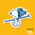 Peanuts® Waterproof Sticker - Skiing Snoopy
