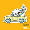 Peanuts® Waterproof Sticker - Snoopy and Woodstock Going To The Beach