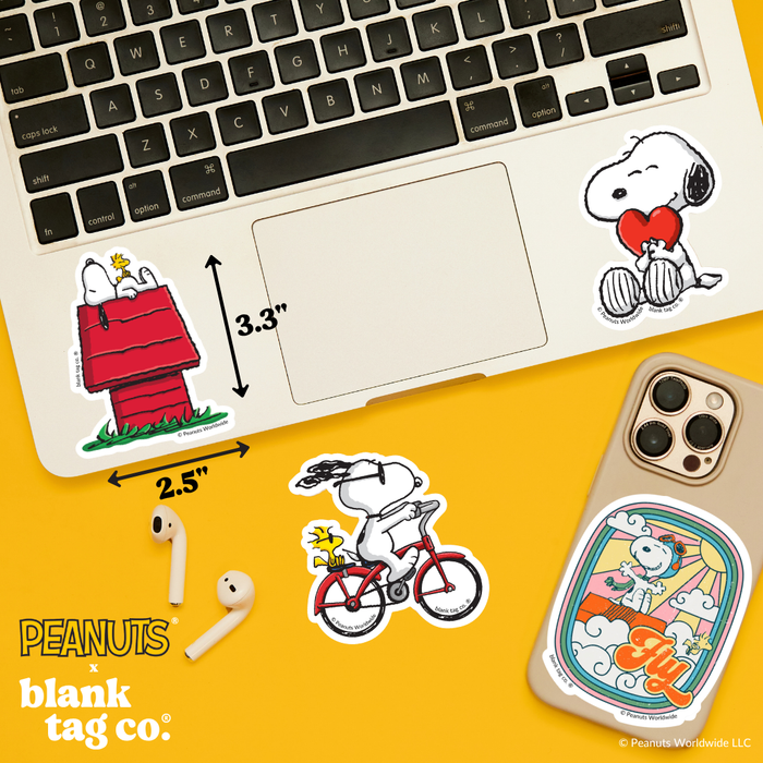 Peanuts® Waterproof Sticker - Snoopy and Woodstock